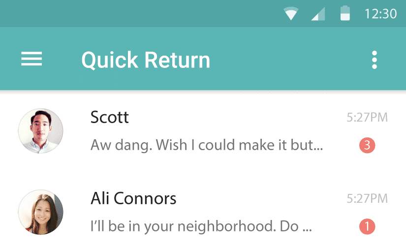 Quick Return Pattern with Android Design Support Library