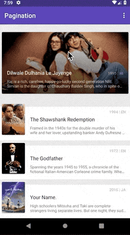 android pagination recyclerview 5 swipe to refresh output