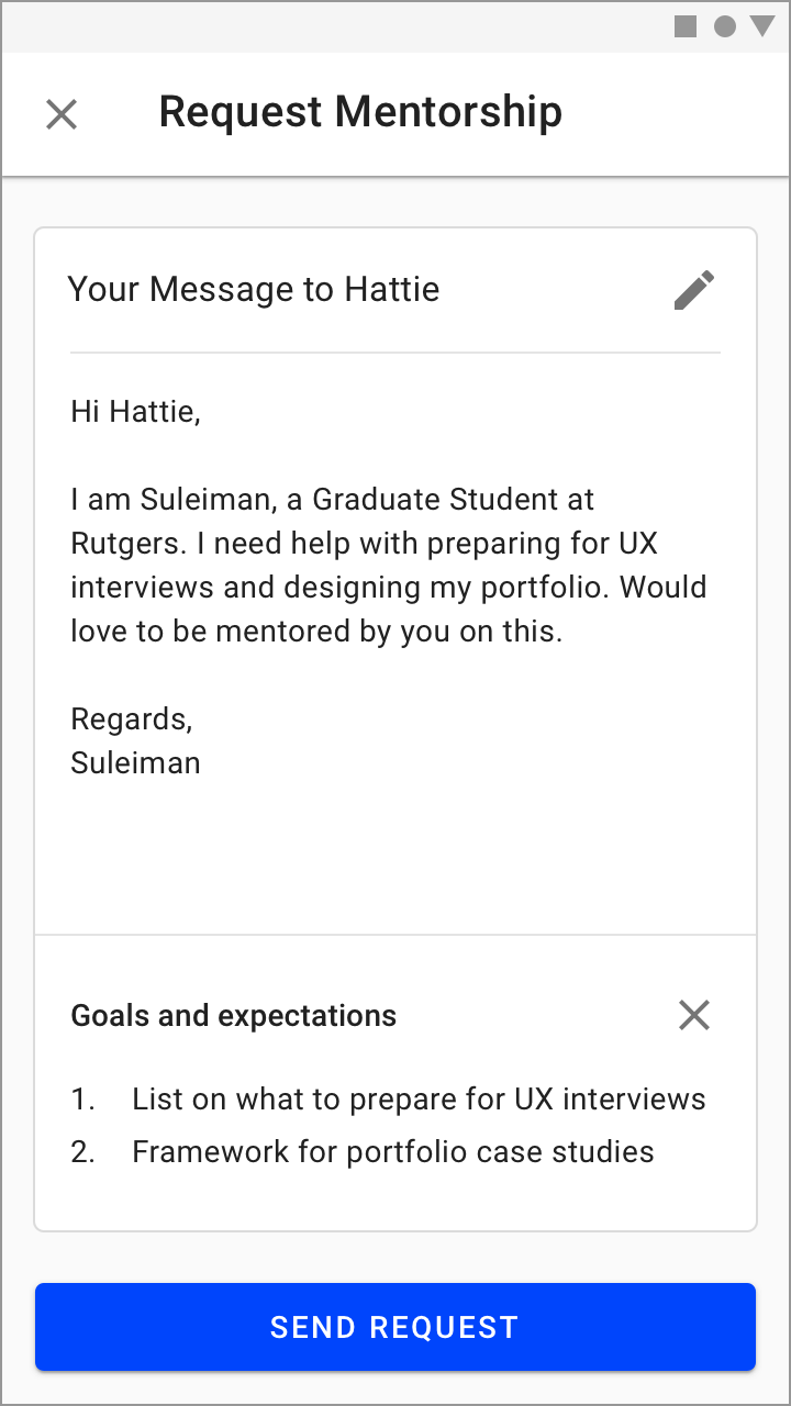 Contact request with copy