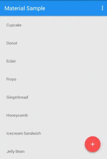 floating action bar click