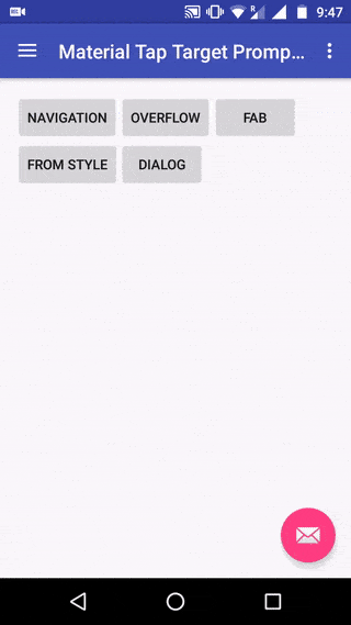quickstart tap target animation