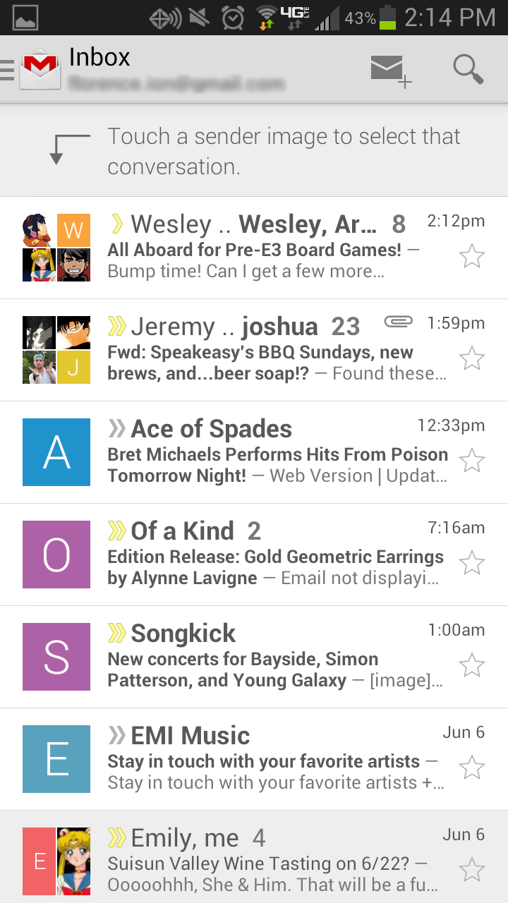 android gmail holo