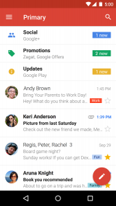 android gmail lollipop material design