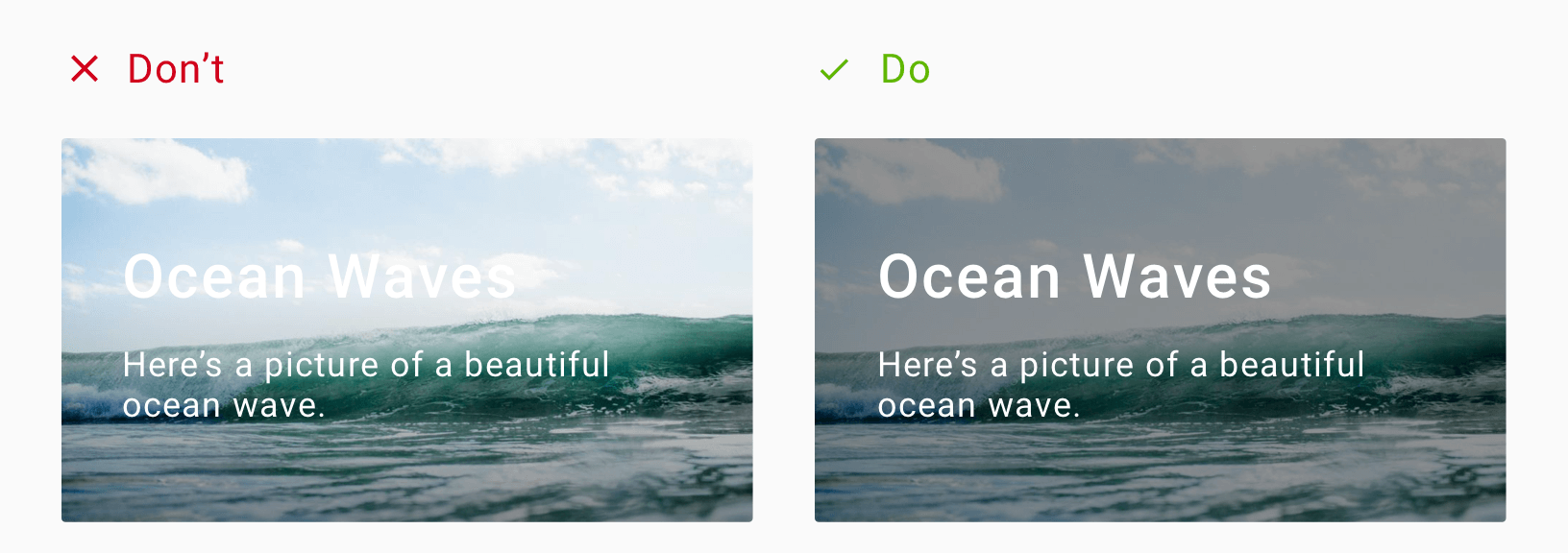 Design Techniques to Display Text over Background Images