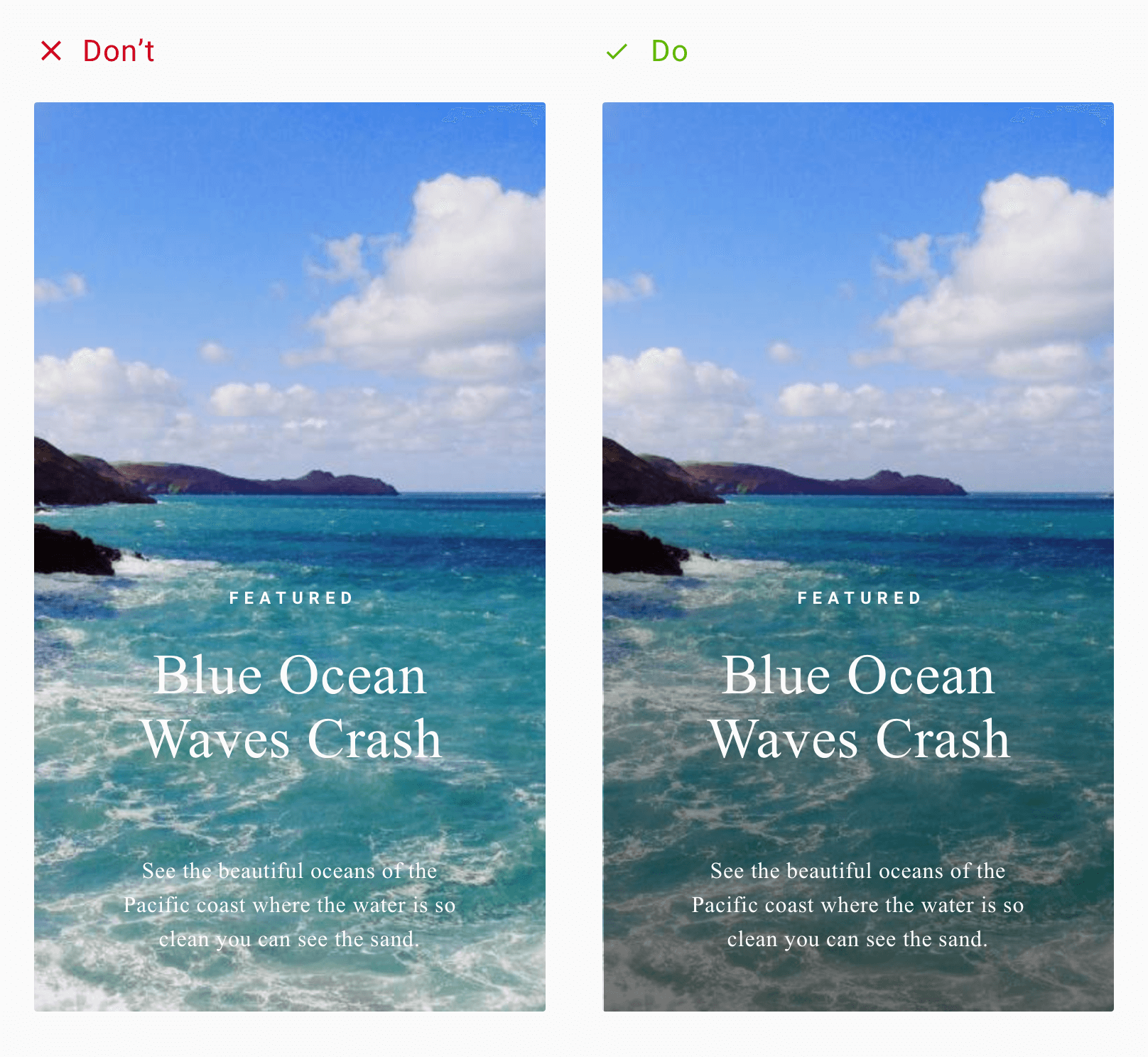 Design Techniques to Display Text over Background Images